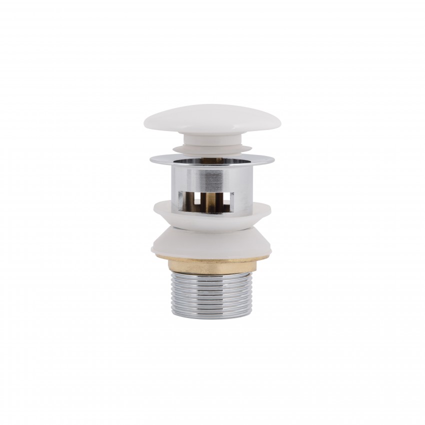 Донний клапан для біде Pop-up 110х70х70 мм, White з переливом QT052PU43055 Qtap QTAP фото 1