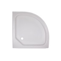 Душовий піддон Kapielka ST80x80x14 низький, напівкруглий, діаметр зливу 52 мм Lidz