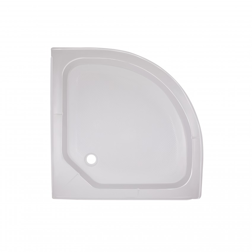 Душовий піддон Kapielka ST80x80x14 низький, напівкруглий, діаметр зливу 52 мм Lidz LIDZ
