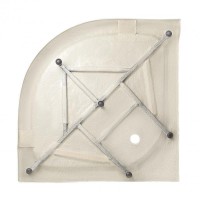 Душовий піддон Kapielka ST90x90x14 низький, напівкруглий, діаметр зливу 52 мм Lidz LIDZ фото 3