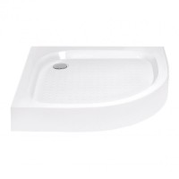Душовий піддон Kapielka ST90x90x14 низький, напівкруглий, діаметр зливу 52 мм Lidz
