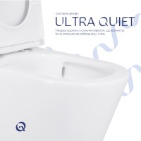 Унітаз підлоговий Scorpio Ultra Quiet 675×365×865 мм, White, з сидінням Slim Duroplast/ Soft-close/ Quick Release QT14222125AUQW Qtap QTAP фото 4