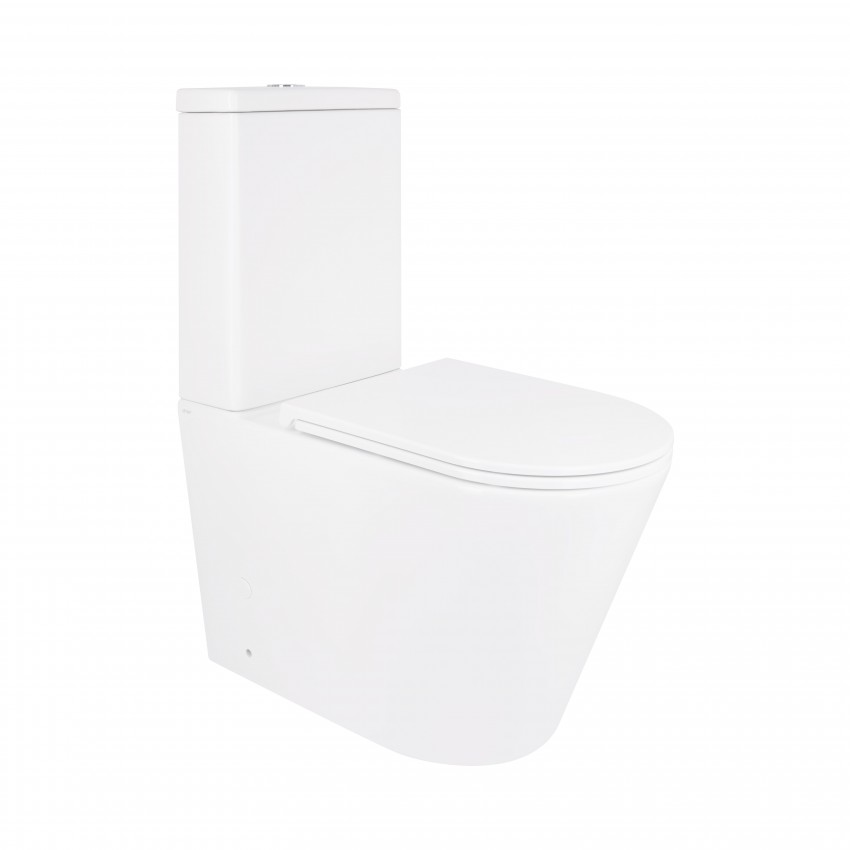 Унітаз підлоговий Scorpio Ultra Quiet 675×365×865 мм, White, з сидінням Slim Duroplast/ Soft-close/ Quick Release QT14222125AUQW Qtap QTAP