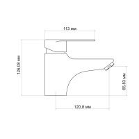 Змішувач для раковини низький Tani 001F1, Chrome (k40) LDTAN001F1CRM44957 Lidz LIDZ фото 1