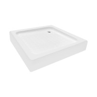 Душовий піддон Kapielka ST80x80х14 низький, квадратний, діаметр зливу 52 мм Lidz LIDZ фото 2