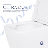 Унітаз підвісний Crow Ultra Quiet 490х360х290 мм, White, з сидінням Slim Duroplast/ Soft-close/ Quick Release QT05335171W Qtap QTAP фото 4
