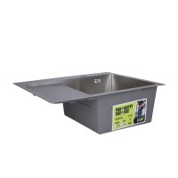 Мийка для кухні інтегрована Handmade H6350L, Brushed Steel, 3,0/1,0 мм, крило ліворуч LDH6350BRUL45588 Lidz LIDZ фото 2
