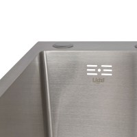 Мийка для кухні інтегрована Handmade H6350R, Brushed Steel, 3,0/1,0 мм, крило праворуч LDH6350BRUR45587 Lidz LIDZ фото 3