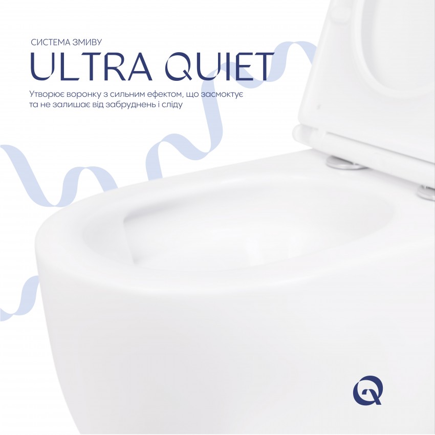 Унітаз підвісний Taurus Ultra Quiet 490х360х380 мм, White, з сидінням Slim Duroplast/ Soft-close/ Quick Release QT2433084EUQW Qtap QTAP фото 4