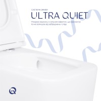 Унітаз підвісний Gemini Ultra Quiet 530х365х373 мм, White, з сидінням Slim Duroplast/ Soft-close/ Quick Release QT2533076EUQW Qtap QTAP фото 4