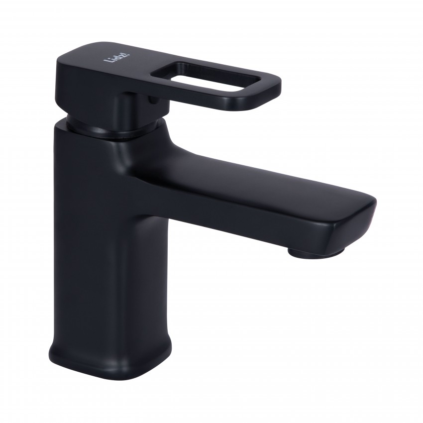 Змішувач для раковини низький Wawel 001, Black (k35) LDWAW001BLA45392 Lidz LIDZ