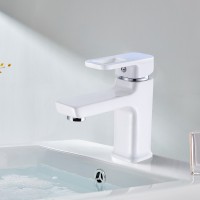 Змішувач для раковини низький Wawel 001, White (k35) LDWAW001WHI45397 Lidz LIDZ фото 4