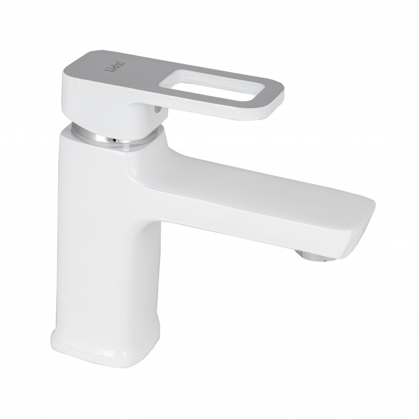 Змішувач для раковини низький Wawel 001, White (k35) LDWAW001WHI45397 Lidz LIDZ