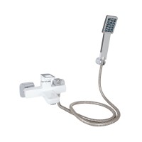 Змішувач для ванни Wawel 006, White (k35) з душовим гарнітуром LDWAW006WHI45398 Lidz