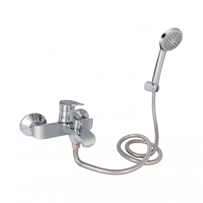 Змішувач для ванни Wieza 006, Chrome (k35) з душовим гарнітуром LDWIE006CRM45410 Lidz LIDZ