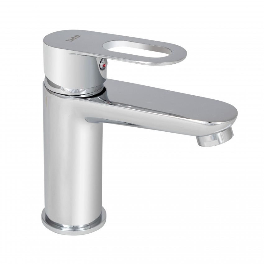 Змішувач для раковини низький Latwa 001, Chrome (k35) LDLAT001CRM45412 Lidz LIDZ