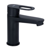 Змішувач для раковини низький Latwa 001, Black (k35) LDLAT001BLA45418 Lidz