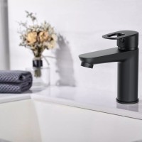 Змішувач для раковини низький Latwa 001, Black (k35) LDLAT001BLA45418 Lidz LIDZ фото 3