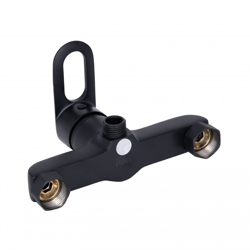 Змішувач для душу Latwa 010, Black (k40) з душовим гарнітуром LDLAT010BLA45421 Lidz LIDZ фото 3