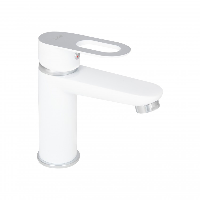 Змішувач для раковини низький Latwa 001, White (k35) LDLAT001WHI45423 Lidz LIDZ