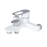 Змішувач для ванни Latwa 006, White (k35) з душовим гарнітуром LDLAT006WHI45424 Lidz LIDZ фото 3