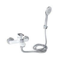 Змішувач для ванни Latwa 006, White (k35) з душовим гарнітуром LDLAT006WHI45424 Lidz