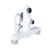 Змішувач для ванни Latwa 006, White (k35) з душовим гарнітуром LDLAT006WHI45424 Lidz LIDZ фото 2