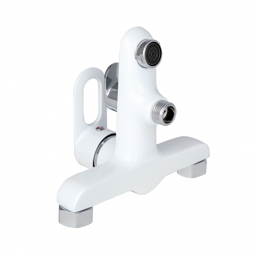Змішувач для ванни Latwa 006, White (k35) з душовим гарнітуром LDLAT006WHI45424 Lidz LIDZ фото 2