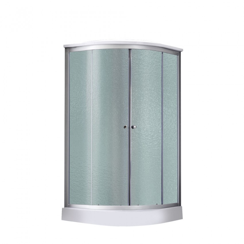 Гідробокс Tani SBM90x90.SAT.LOW.FR низький, скло Frost 4 мм, стінки WHI Lidz LIDZ
