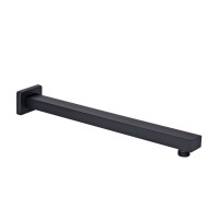 Кронштейн для верхнього душу Trubice, 400 мм, Matt Black прямокутний QTTRU120BLM45929 Qtap
