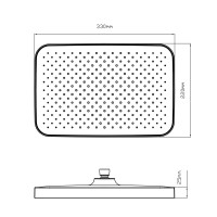 Лійка для верхнього душу Hlavova, 330х220 мм, Matt Black прямокутна QTHLA107BLM45945 Qtap QTAP фото 1