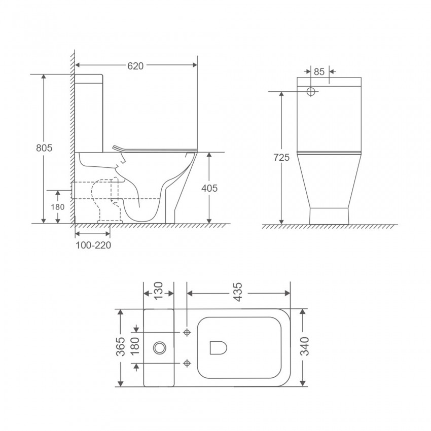 Унітаз підлоговий Cardinal Ultra Quiet 620x365x805 мм, White, з сидінням Slim Duroplast/ Soft-close/ Quick Release QT04222168AUQ3W Qtap QTAP фото 1