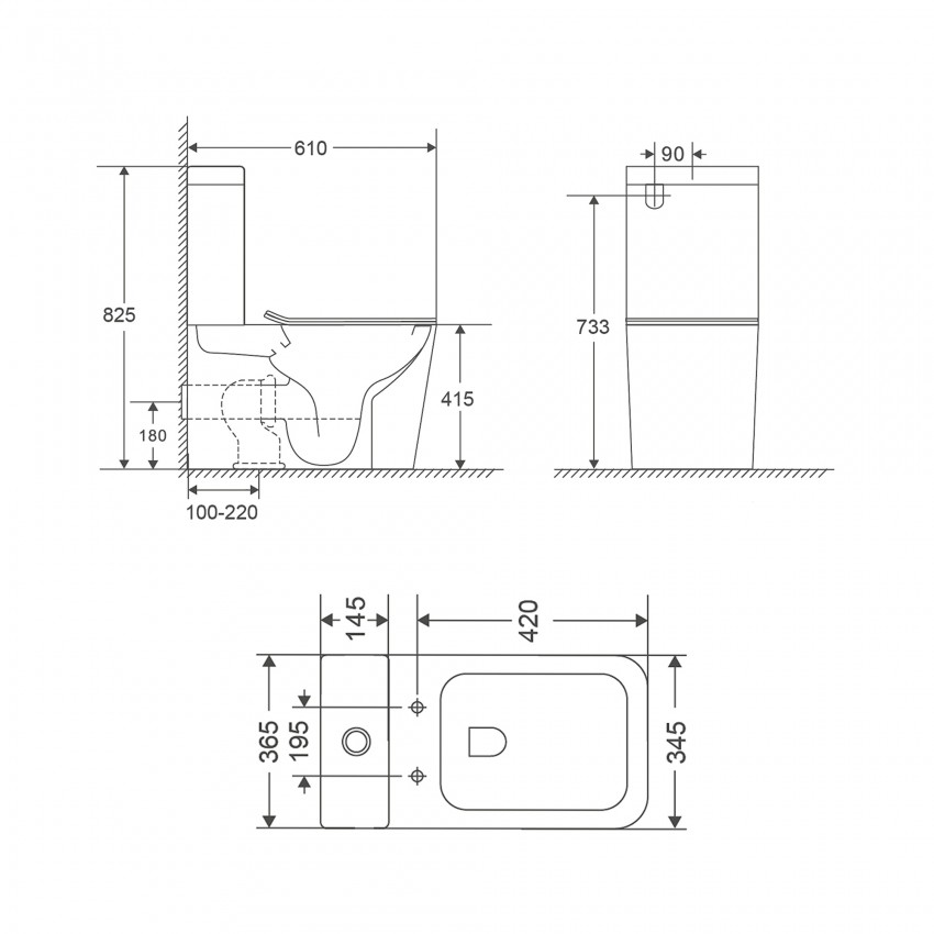 Унітаз підлоговий Tern Ultra Quiet 610x365x825 мм, White, з сидінням Slim Duroplast/ Soft-close/ Quick Release QT17222175AUQ1W Qtap QTAP фото 1