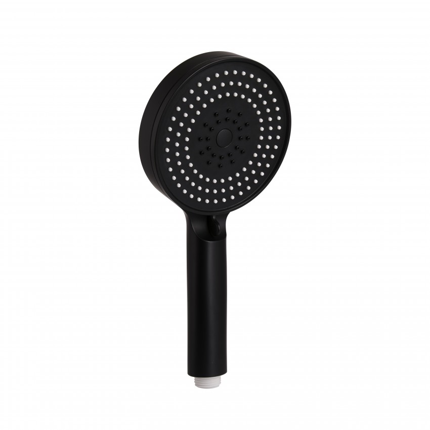 Лійка для ручного душу Rucni, d130 мм, Matt Black округла QTRUC125BLM45951 Qtap QTAP
