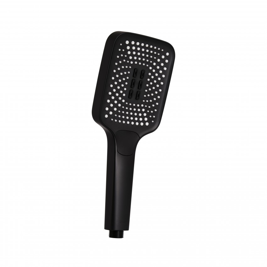 Лійка для ручного душу Rucni, 140x110 мм, Matt Black прямокутна QTRUC125BLM45955 Qtap QTAP