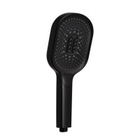 Лійка для ручного душу Rucni 140×110 мм, Matt Black округла QTRUC125BLM45961 Qtap