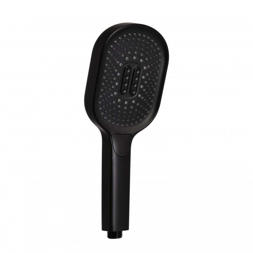 Лійка для ручного душу Rucni 140×110 мм, Matt Black округла QTRUC125BLM45961 Qtap QTAP