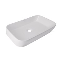 Раковина накладна Scorpio 550х390х120 мм, White, прямокутна, без донного клапана QT14112243WN Qtap