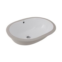 Раковина врізна Stork 570x390x210 мм, White, овальна без донного клапана QT15110522W Qtap