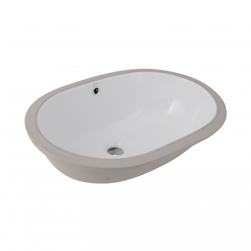 Раковина врізна Stork 570x390x210 мм, White, овальна без донного клапана QT15110522W Qtap QTAP