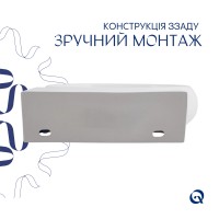 Раковина підвісна Leo 430x285x160 мм, White, права, овальна, без донного клапана QT11111008LW Qtap QTAP фото 4