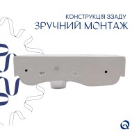 Раковина підвісна Tern 450х250х158 мм, White, ліва, прямокутна, без донного клапана QT1711H02RW Qtap QTAP фото 4