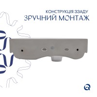 Раковина підвісна Tern 450х250х158 мм, White, права, прямокутна, без донного клапана QT1711H02LW Qtap QTAP фото 4