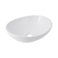 Раковина накладна Dove 415x340x140 мм, White, овальна, без донного клапана QT06116062AW Qtap
