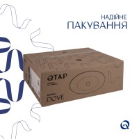 Раковина накладна Dove 415x340x140 мм, White, овальна, без донного клапана QT06116062AW Qtap QTAP фото 4