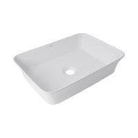Раковина накладна Virgo 490х350х110 мм, White, прямокутна, без донного клапана QT18112261WN Qtap