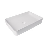 Раковина накладна Tern 600x400x110 мм, White, прямокутна, без донного клапана QT171180841W Qtap