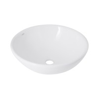 Раковина накладна Owl 400х400х155 мм, White, кругла, без донного клапана QT1911K53WN Qtap