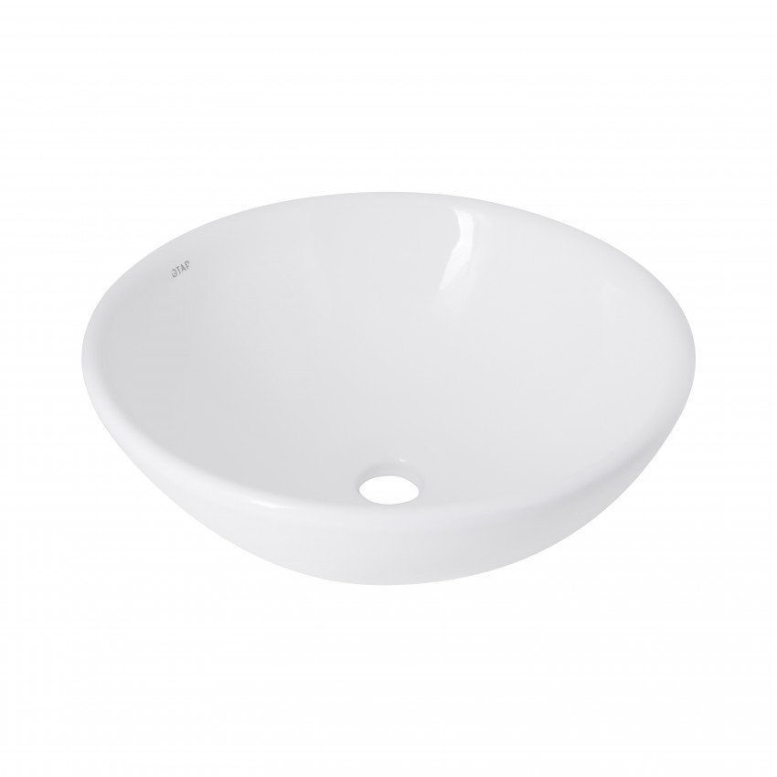 Раковина накладна Owl 400х400х155 мм, White, кругла, без донного клапана QT1911K53WN Qtap QTAP