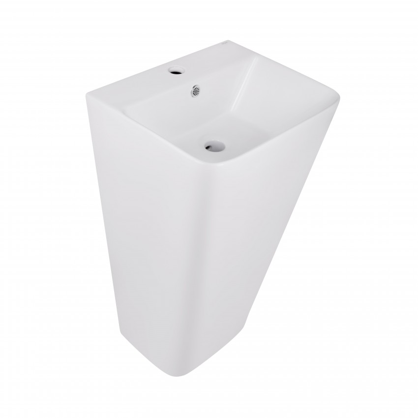 Раковина-моноблок підлогова Tern 440x380x830 мм, White, без донного клапана QT1711G302WN Qtap QTAP